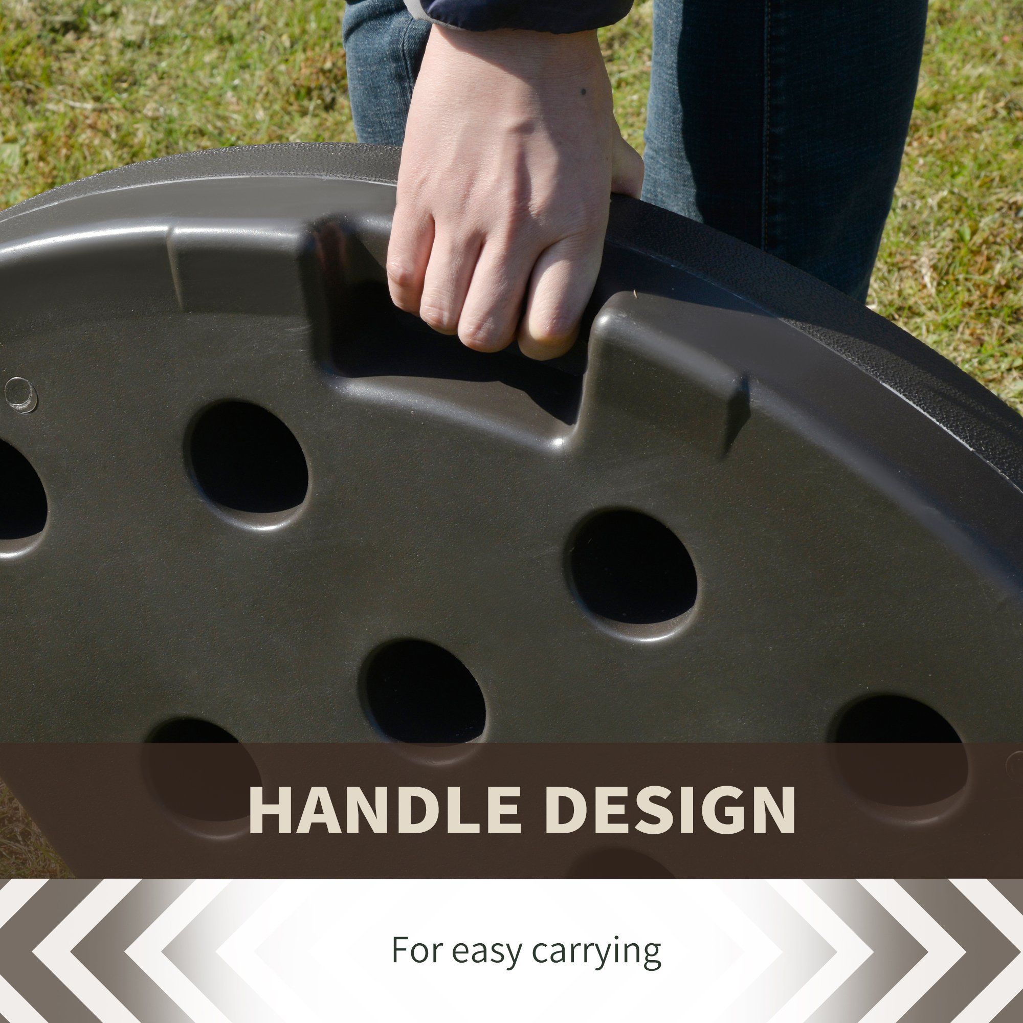  Set 4 Bucati Suport Umbrela Descentralizata de Gradina cu Baza in Cruce [5]