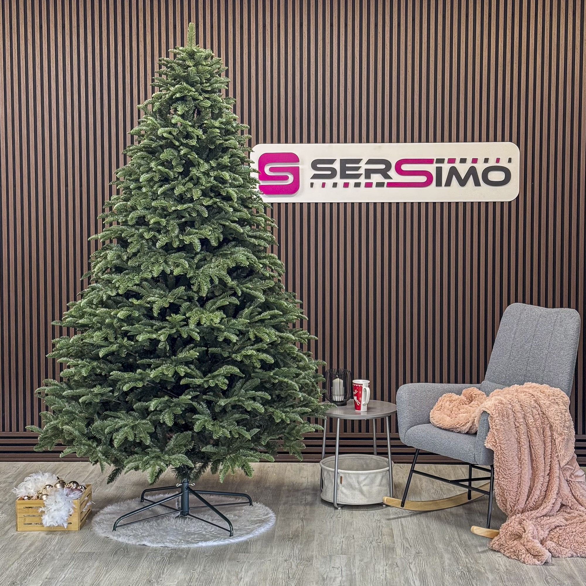 Brad artificial Christmas Deluxe by Sersimo, Alaska, verde, mix 2D+3D, 250 cm [4]