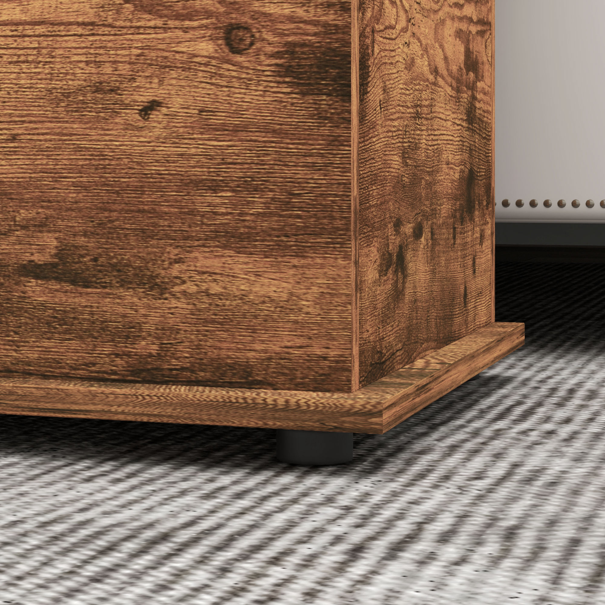  Banca de depozitare cu capacitate de 120 kg pentru dormitor si hol, din lemn, 100x40x40 cm, maro [8]