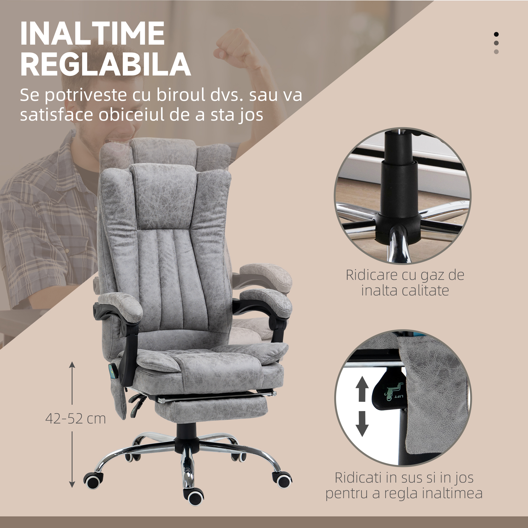  Fotoliu Birou cu Masaj & incalzire [3]