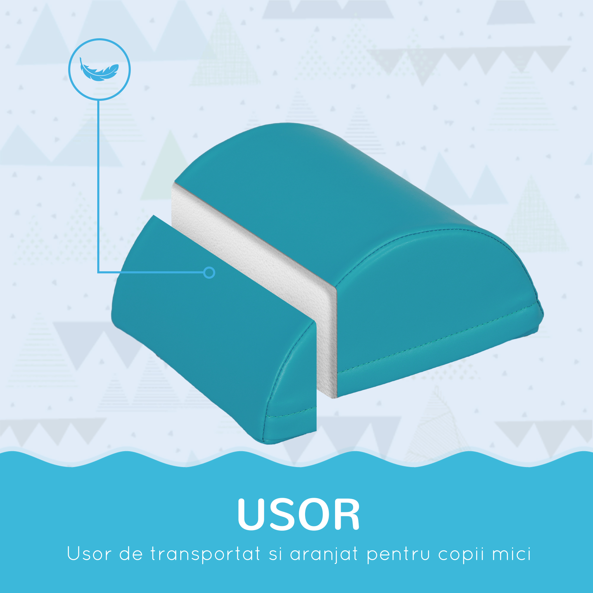  Set de Constructii Moi pentru Copii 1-3 Ani cu 11 Forme, 25x25x50 cm, Multicolor [5]