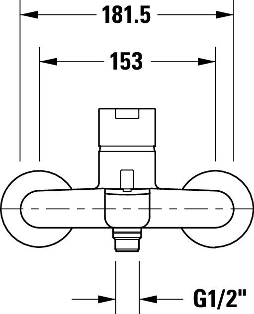 Baterie cada Duravit B25230000010, B.2, montaj pe perete, tip incastrare aparent, tip comanda monocomanda, crom [3]