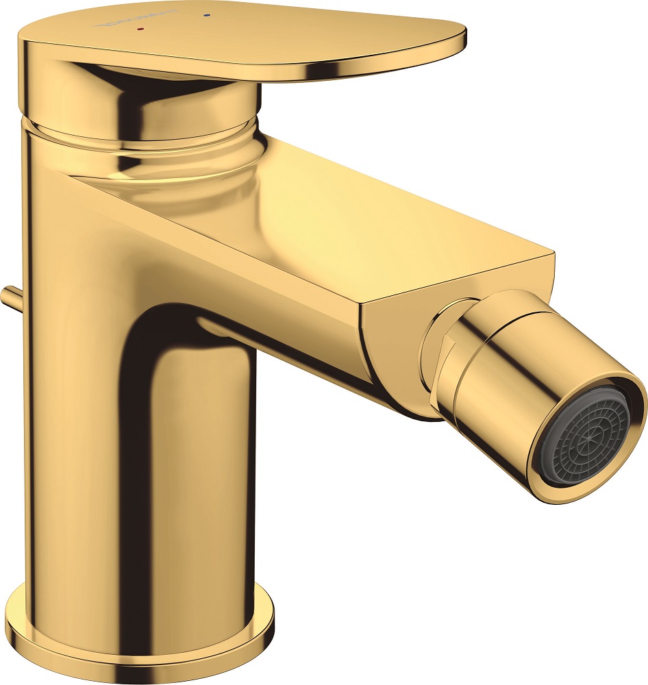 Baterii sanitare - Baterie bideu Duravit WA2400001034, Wave, tip comanda monocomanda, marime s, tip instalare pe bideu, auriu