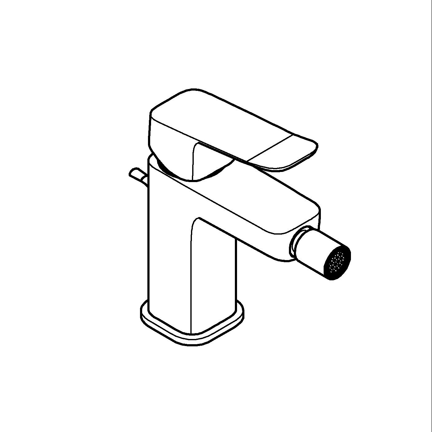 Baterie de bideu Grohe 1018772430, bideu Dice, tip comanda monocomanda, marime s, tip instalare pe bideu, negru [5]