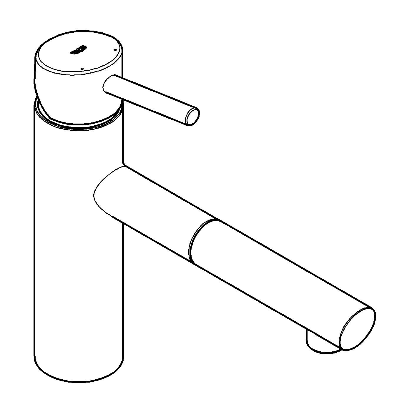 Baterie bucatarie Grohe 31129001, bucatarie Concetto, tip comanda monocomanda, marime medie, forma pipa tip l, crom [2]