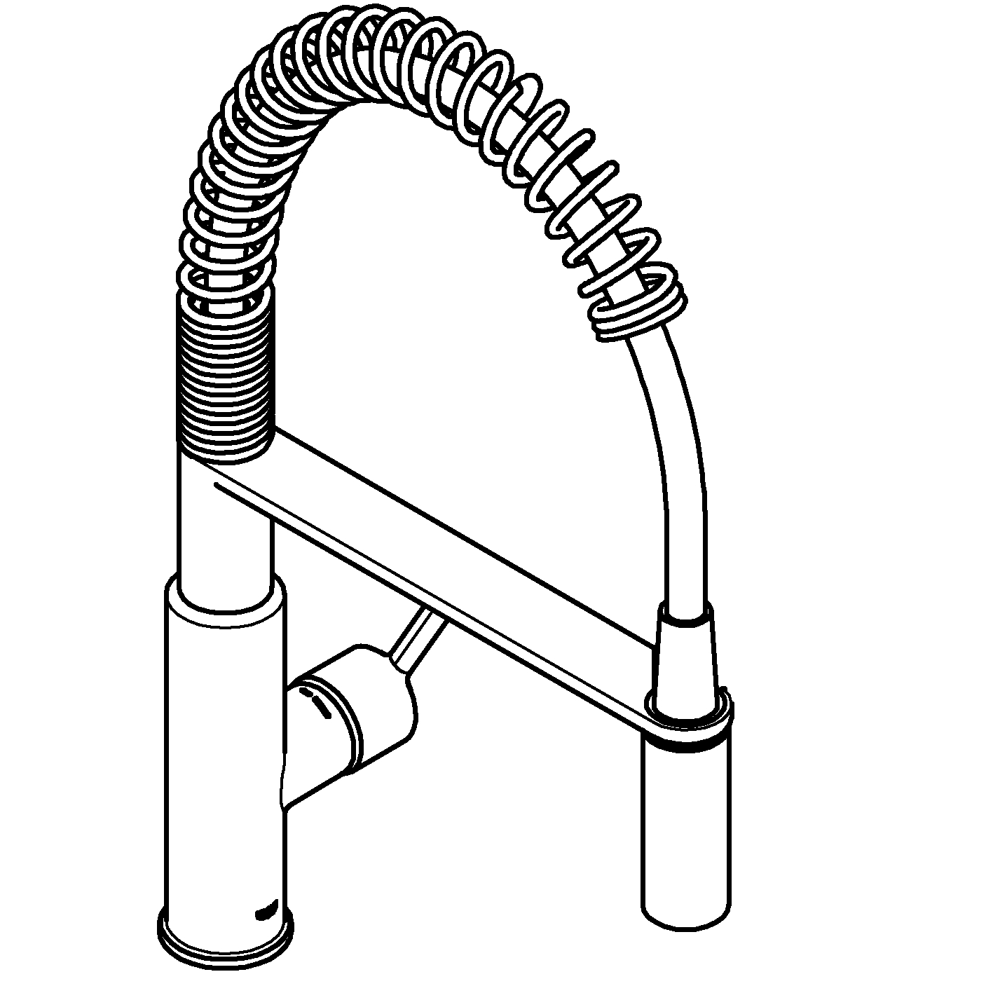 Baterie bucatarie Grohe 30361000, bucatarie Get, tip comanda monocomanda, marime extra inalta, forma pipa tip c, crom [10]