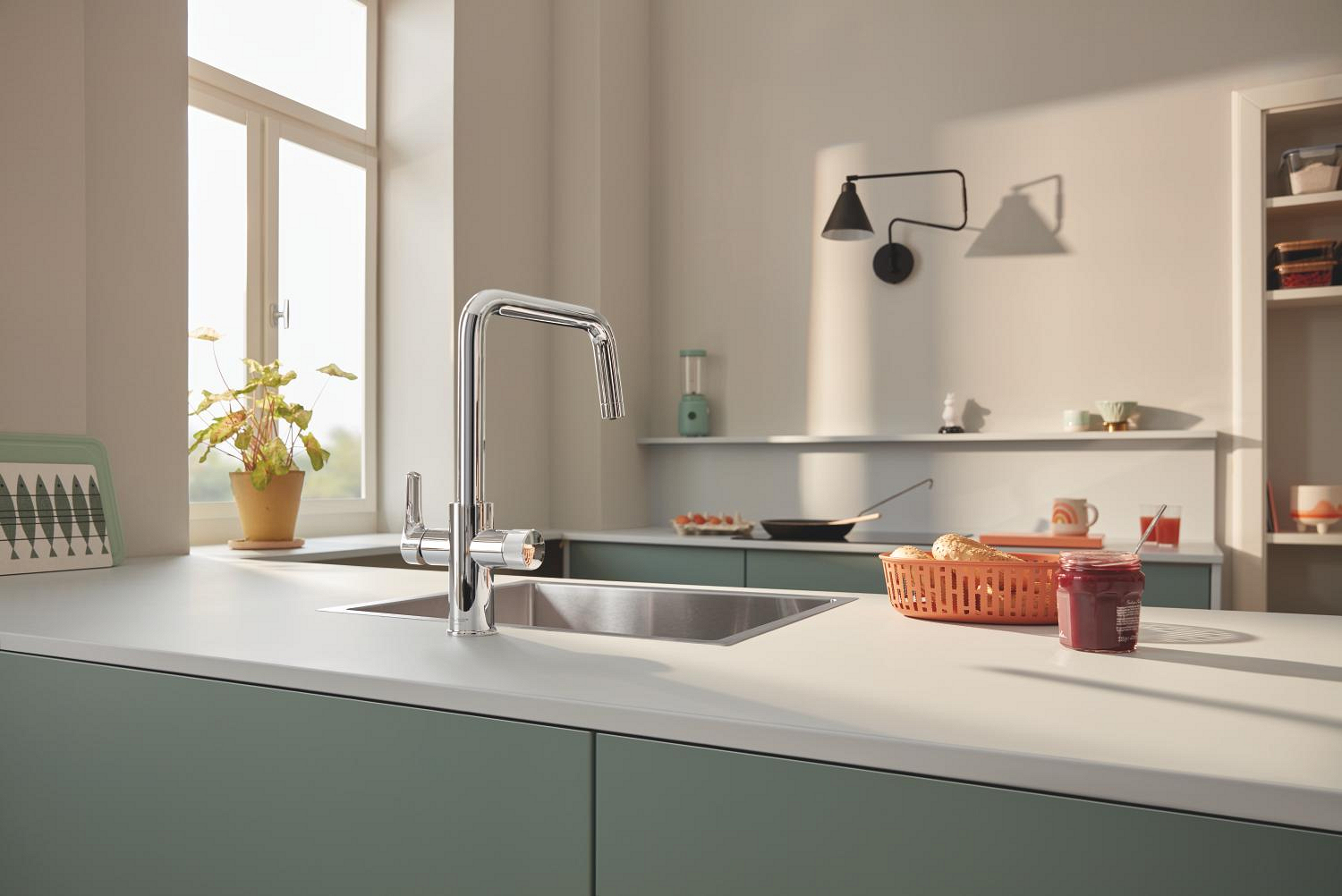 Baterie cu filtrare Grohe 30584000, bucatarie Blue Pure Eurosmart, tip comanda dubla comanda, marime inalta, crom [2]
