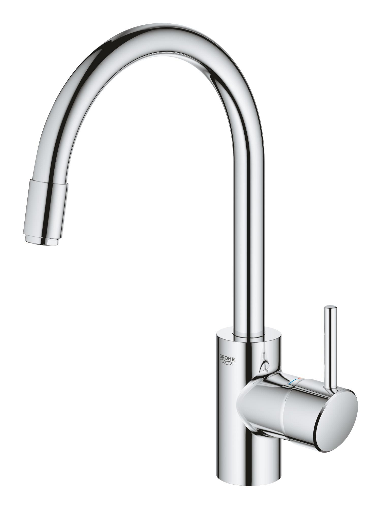 Baterie bucatarie Grohe 31212003, Concetto, tip comanda monocomanda, forma pipa tip c, marime inalta, crom [1]
