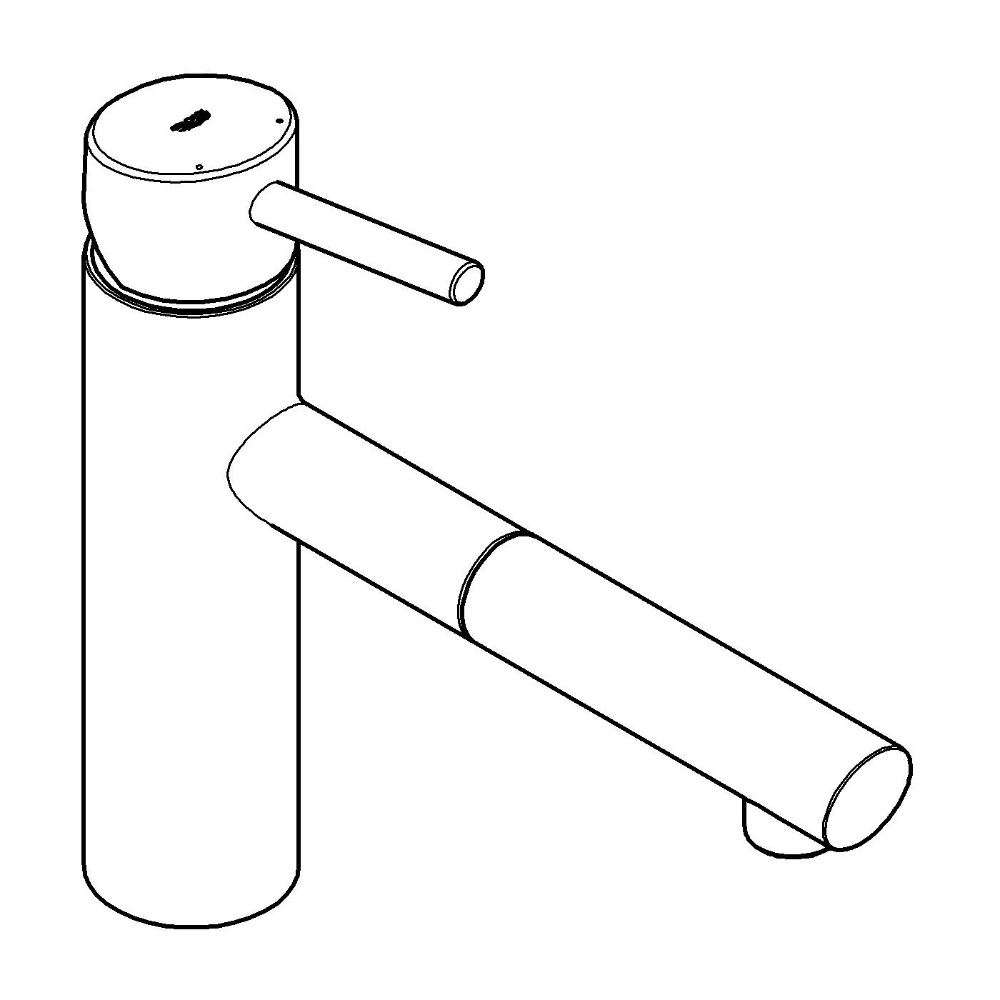 Baterie bucatarie Grohe 31214001, Concetto, tip comanda monocomanda, forma pipa tip l, marime medie, crom [3]