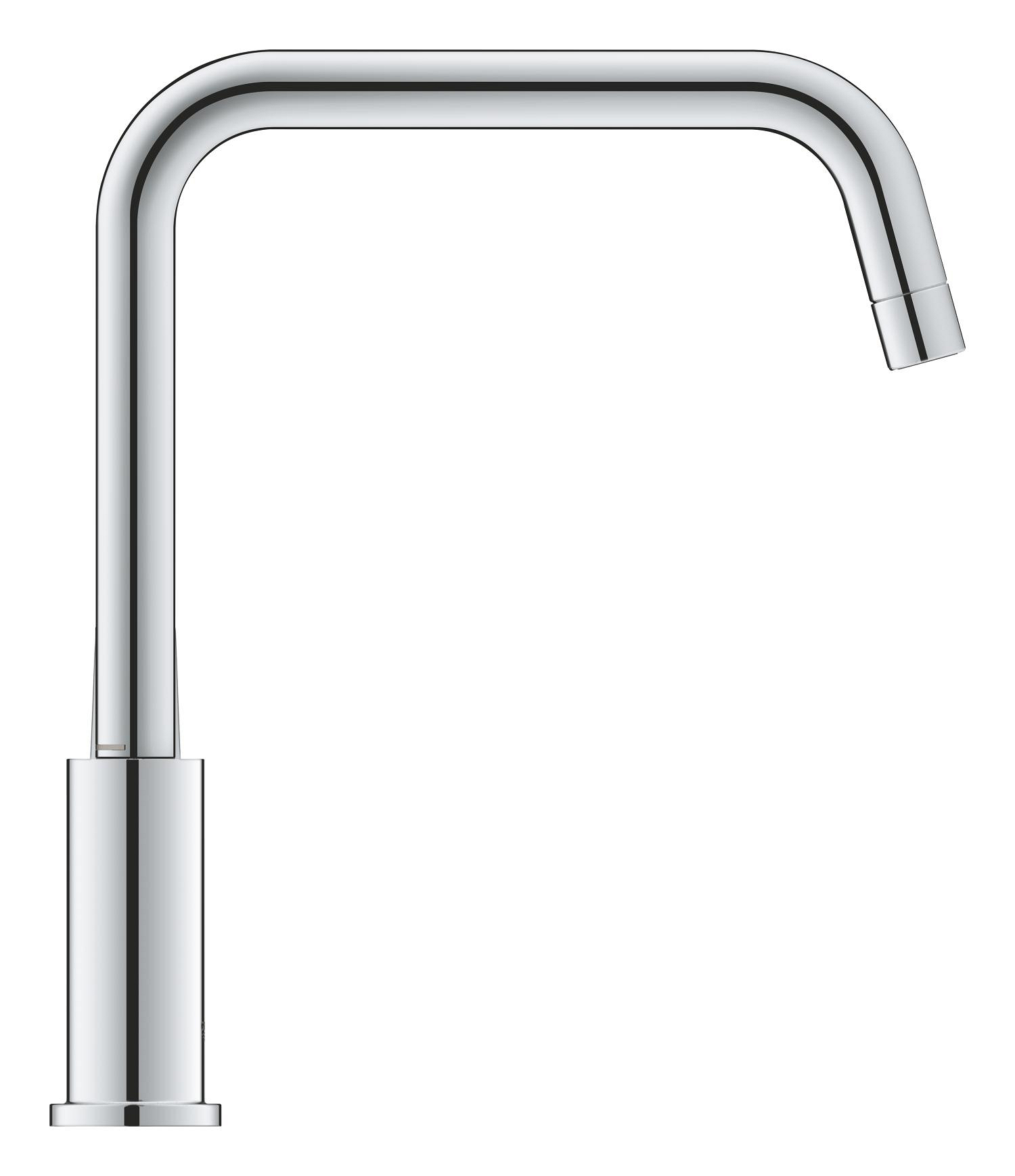 Baterie bucatarie Grohe 30618000, Eurosmart, tip comanda monocomanda, marime inalta, forma pipa tip u, crom [4]