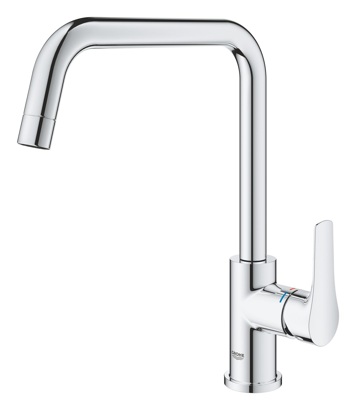 Baterie bucatarie Grohe 30618000, Eurosmart, tip comanda monocomanda, marime inalta, forma pipa tip u, crom [5]