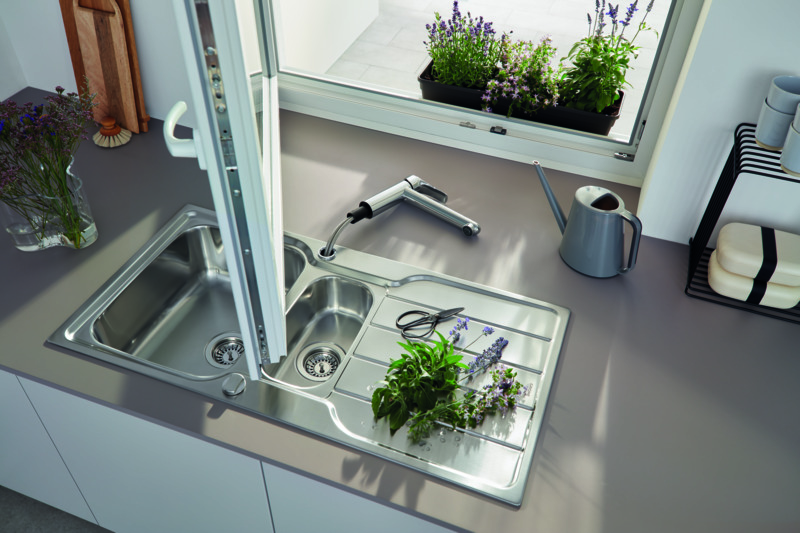 Baterie bucatarie Grohe 30617000, Eurosmart, tip comanda monocomanda, marime medie, forma pipa tip l, crom [4]