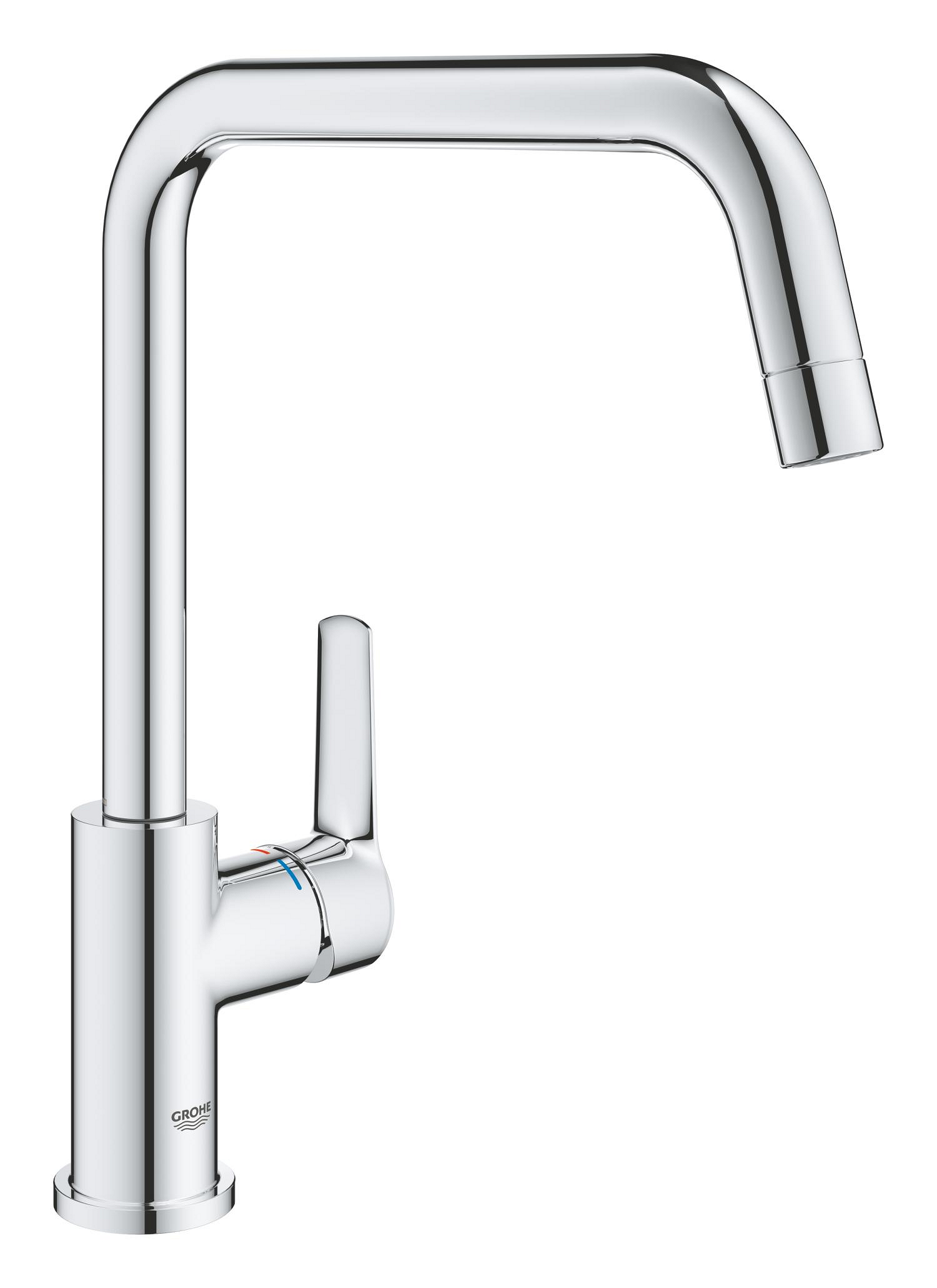 Baie - Baterie bucatarie Grohe 30630000, Start, tip comanda monocomanda, marime inalta, forma pipa tip u, crom