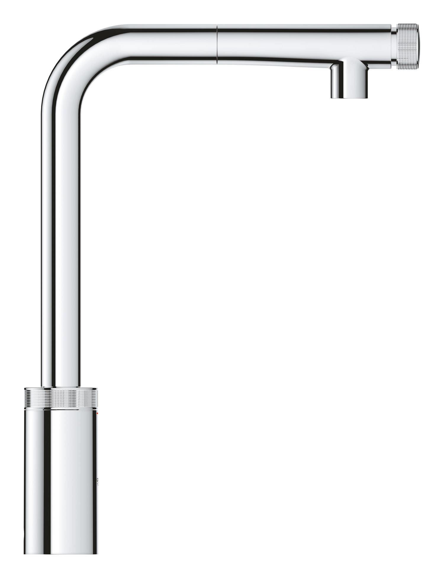 Baterie bucatarie Grohe 30443000, Vento, tip comanda dubla comanda, marime inalta, forma pipa tip l, crom [2]