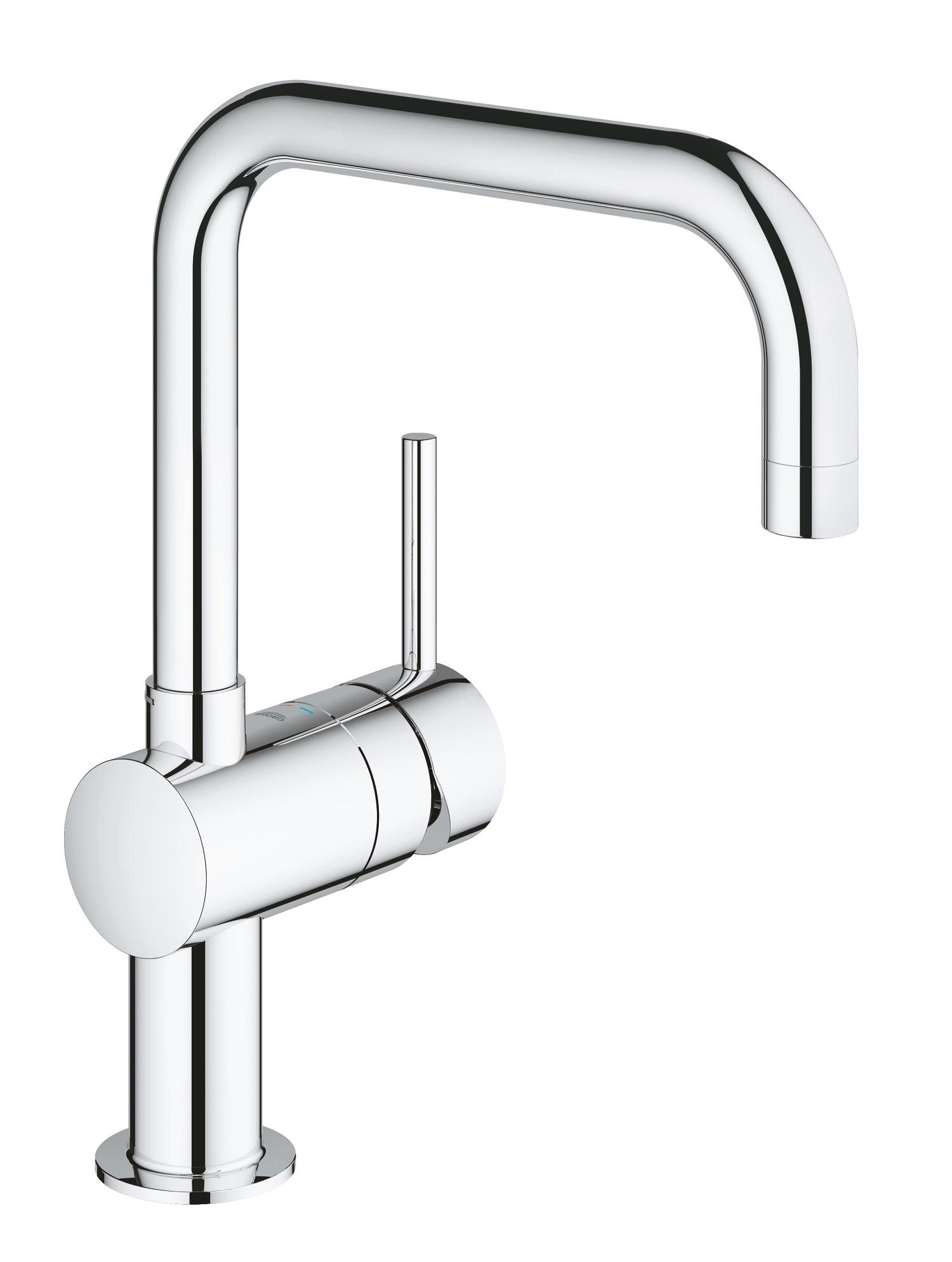 Baie - Baterie bucatarie Grohe 30429000, Vento, tip comanda monocomanda, marime inalta, forma pipa tip u, crom
