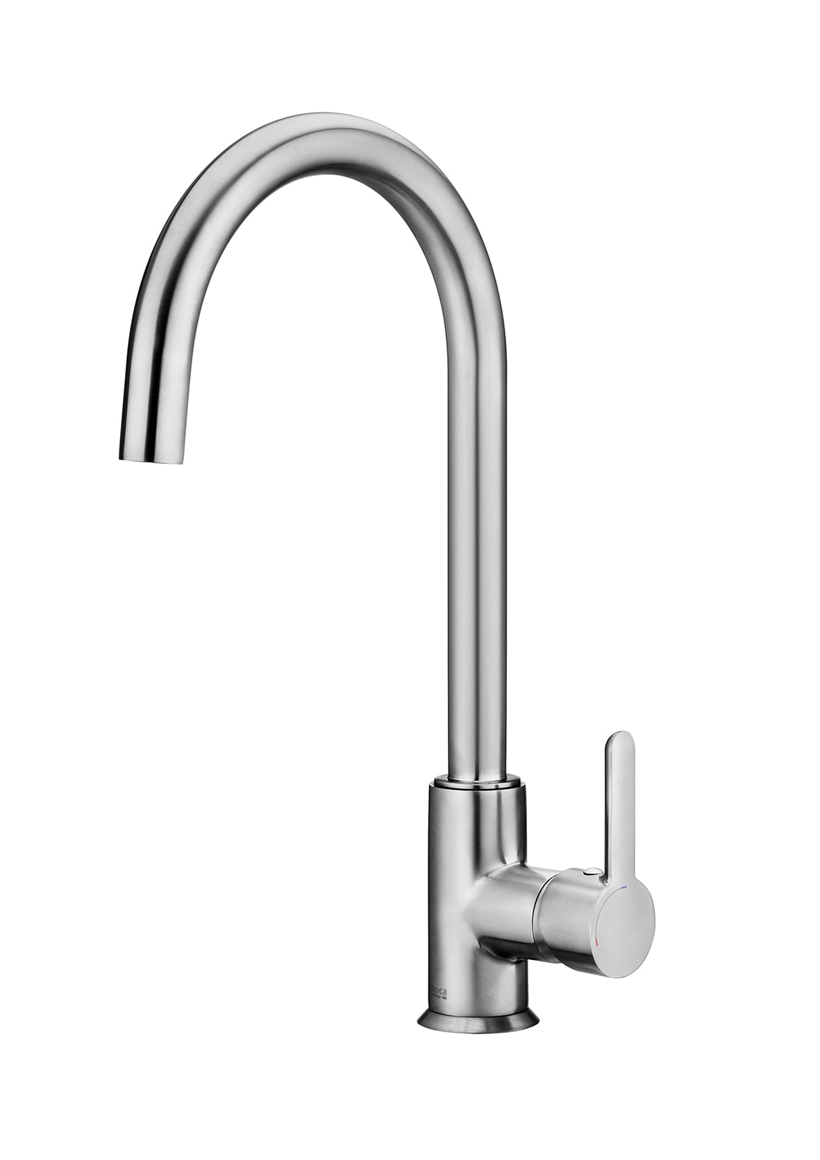 Baterii sanitare - Baterie bucatarie Roca A5A7409CM0, Mencia, tip comanda monocomanda, forma pipa tip c, marime inalta, crom