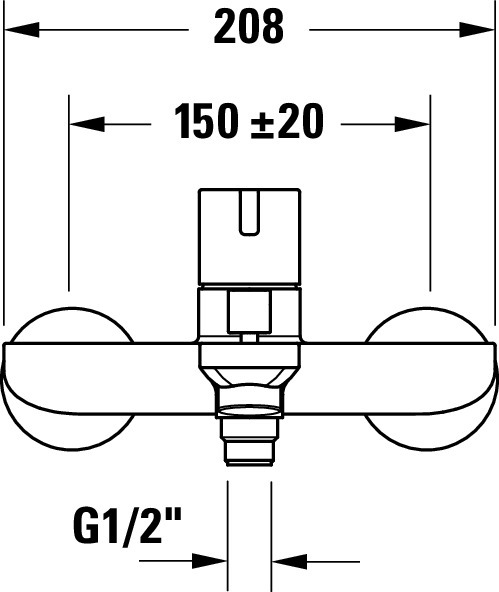 Baterie cada Duravit DE5230000010, D-Neo, montaj pe perete, tip incastrare aparent, tip comanda monocomanda, crom [4]