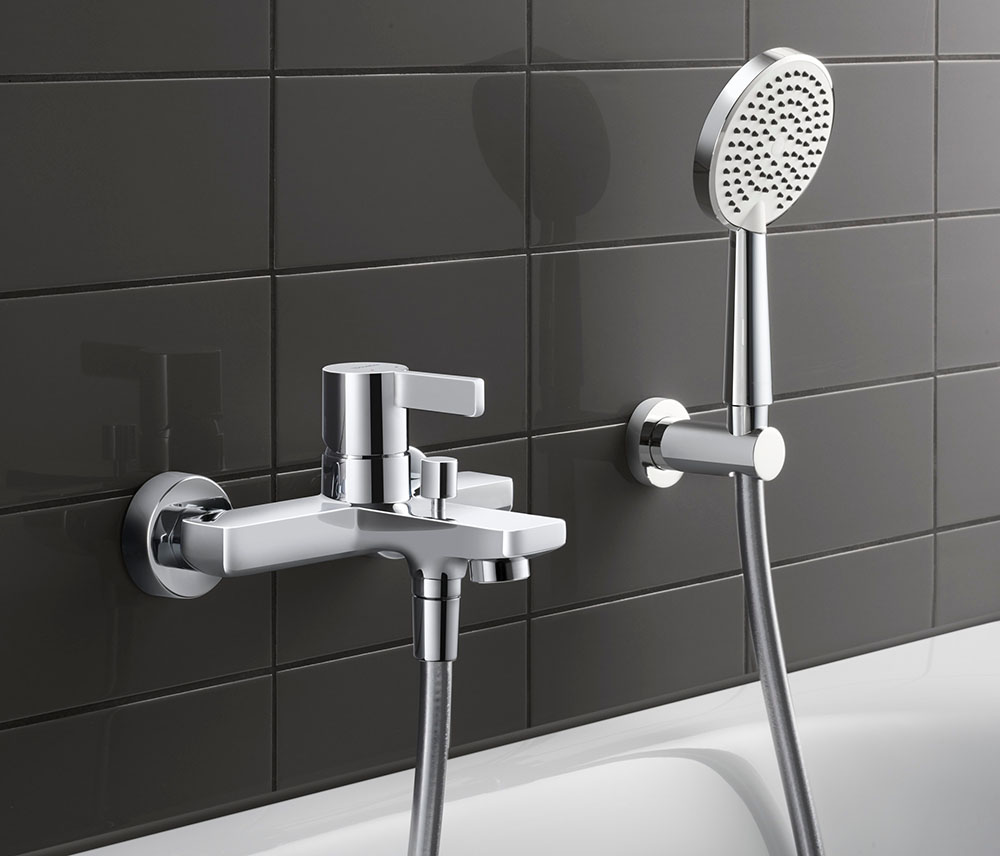Baterie cada Duravit DE5230000010, D-Neo, montaj pe perete, tip incastrare aparent, tip comanda monocomanda, crom [2]