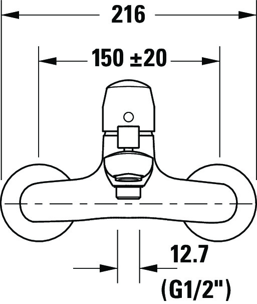 Baterie cada Duravit N15230000010, DuraStyle, montaj pe perete, tip incastrare aparent, tip comanda monocomanda, crom [4]