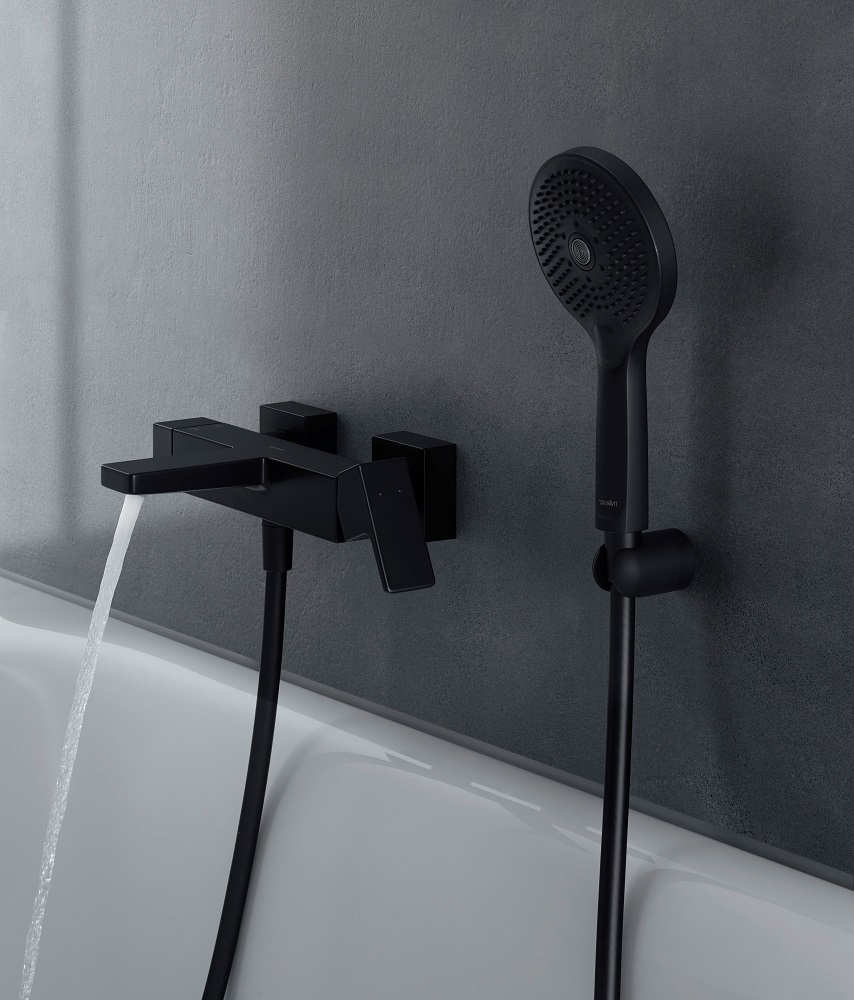 Baterie cada Duravit MH5230000046, Manhattan, montaj pe perete, tip incastrare aparent, tip comanda monocomanda, negru [2]