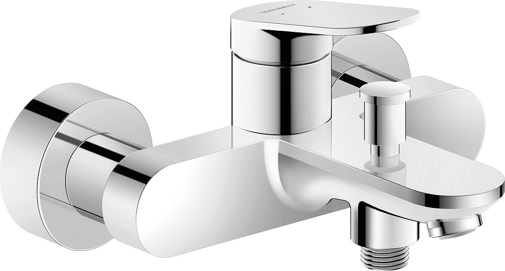 Baterii sanitare - Baterie cada Duravit WA5230000010, Wave, montaj pe perete, tip incastrare aparent, tip comanda monocomanda, crom