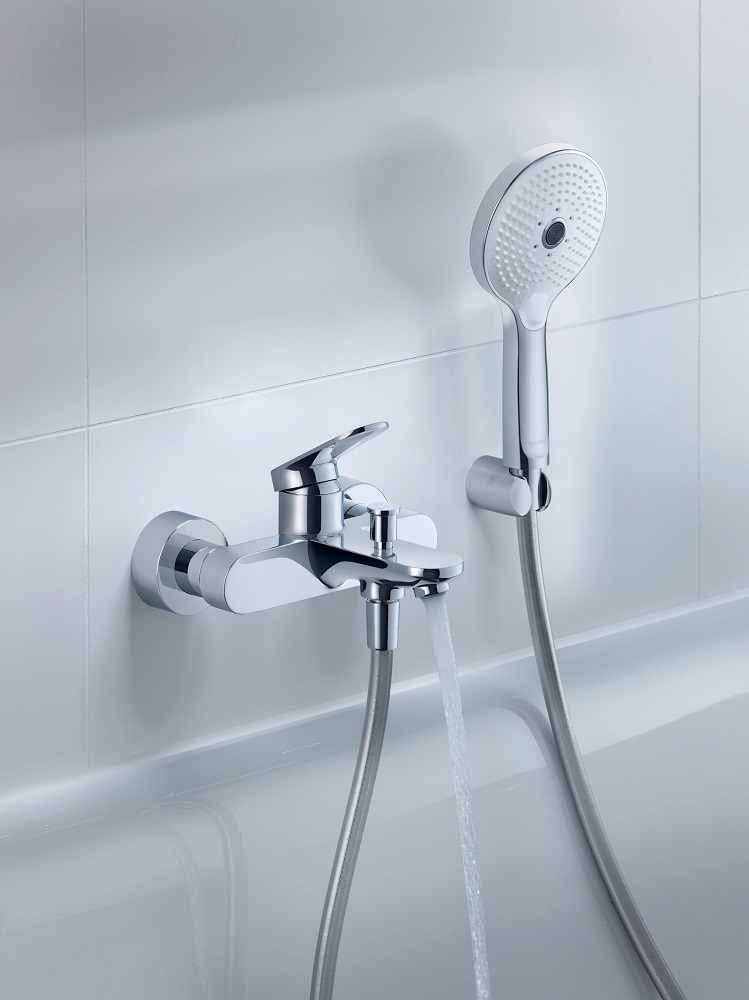 Baterie cada Duravit WA5230000010, Wave, montaj pe perete, tip incastrare aparent, tip comanda monocomanda, crom [3]