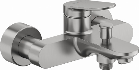 Baterii sanitare - Baterie cada Duravit WA5230000070, Wave, montaj pe perete, tip incastrare aparent, tip comanda monocomanda, otel satinat