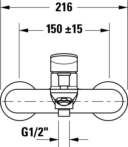 Baterie cada Duravit WA5230000046, Wave, montaj pe perete, tip incastrare aparent, tip comanda monocomanda, negru [4]