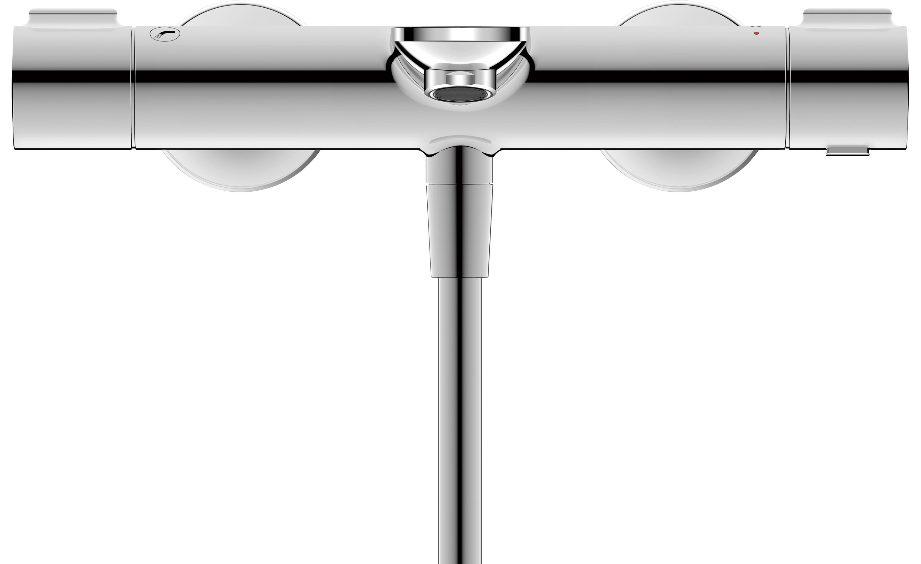 Baterie cada Duravit WA5220000010, Wave, montaj pe perete, tip incastrare aparent, tip comanda dubla comanda, crom [2]