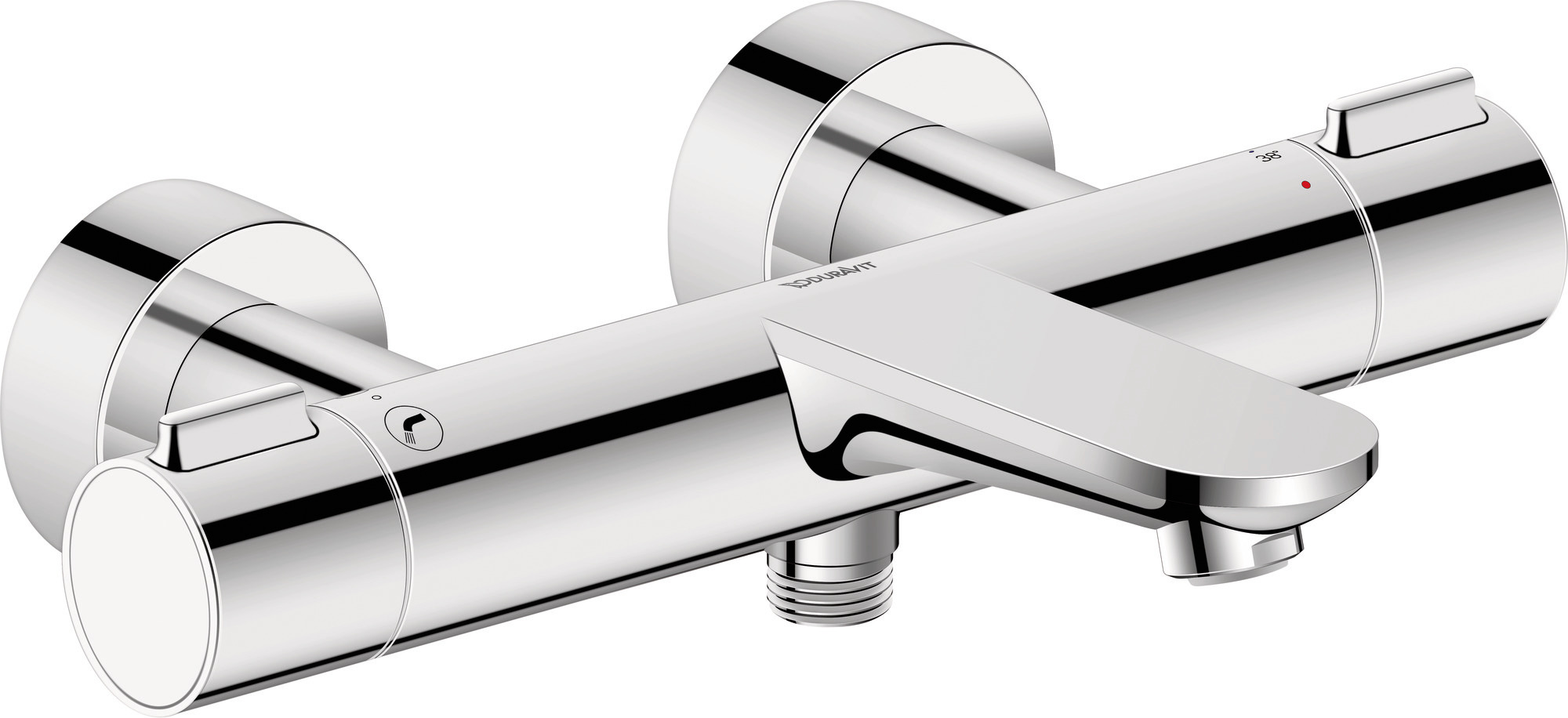 Baterii sanitare - Baterie cada Duravit WA5220000010, Wave, montaj pe perete, tip incastrare aparent, tip comanda dubla comanda, crom