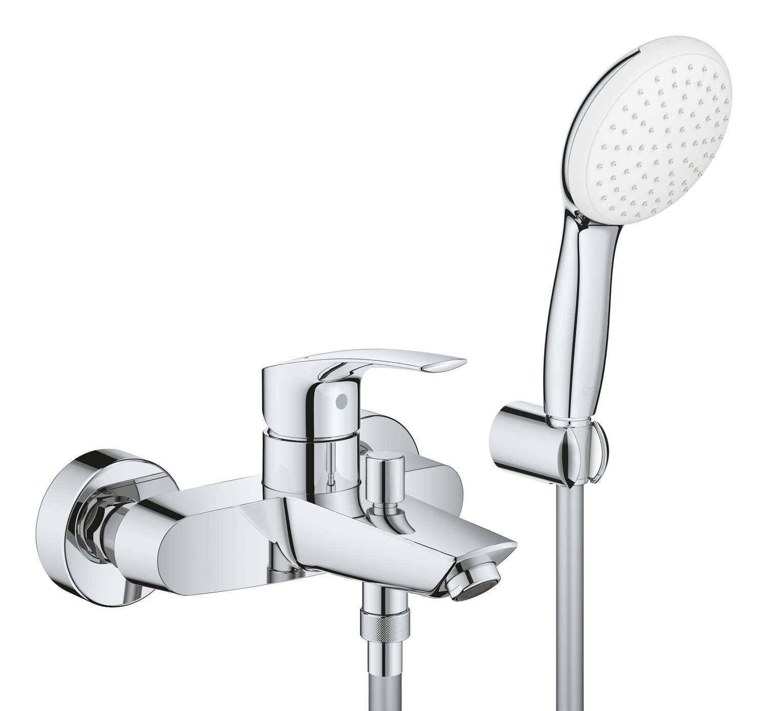 Baterii sanitare - Baterie cada Grohe 25276003, Eurosmart, montaj pe perete, tip incastrare aparent, tip comanda monocomanda, crom