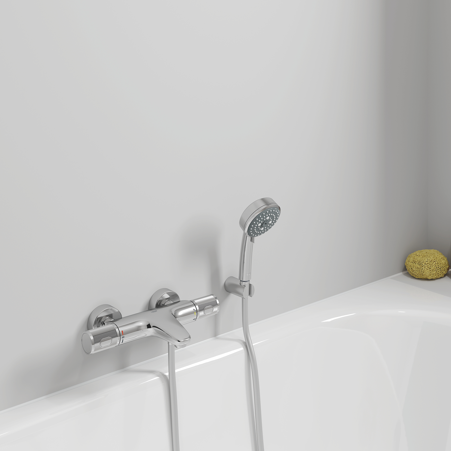 Set baterie cada Grohe 34788000, Baterie cada Precision Feel, montaj pe perete, tip incastrare aparent, crom [8]
