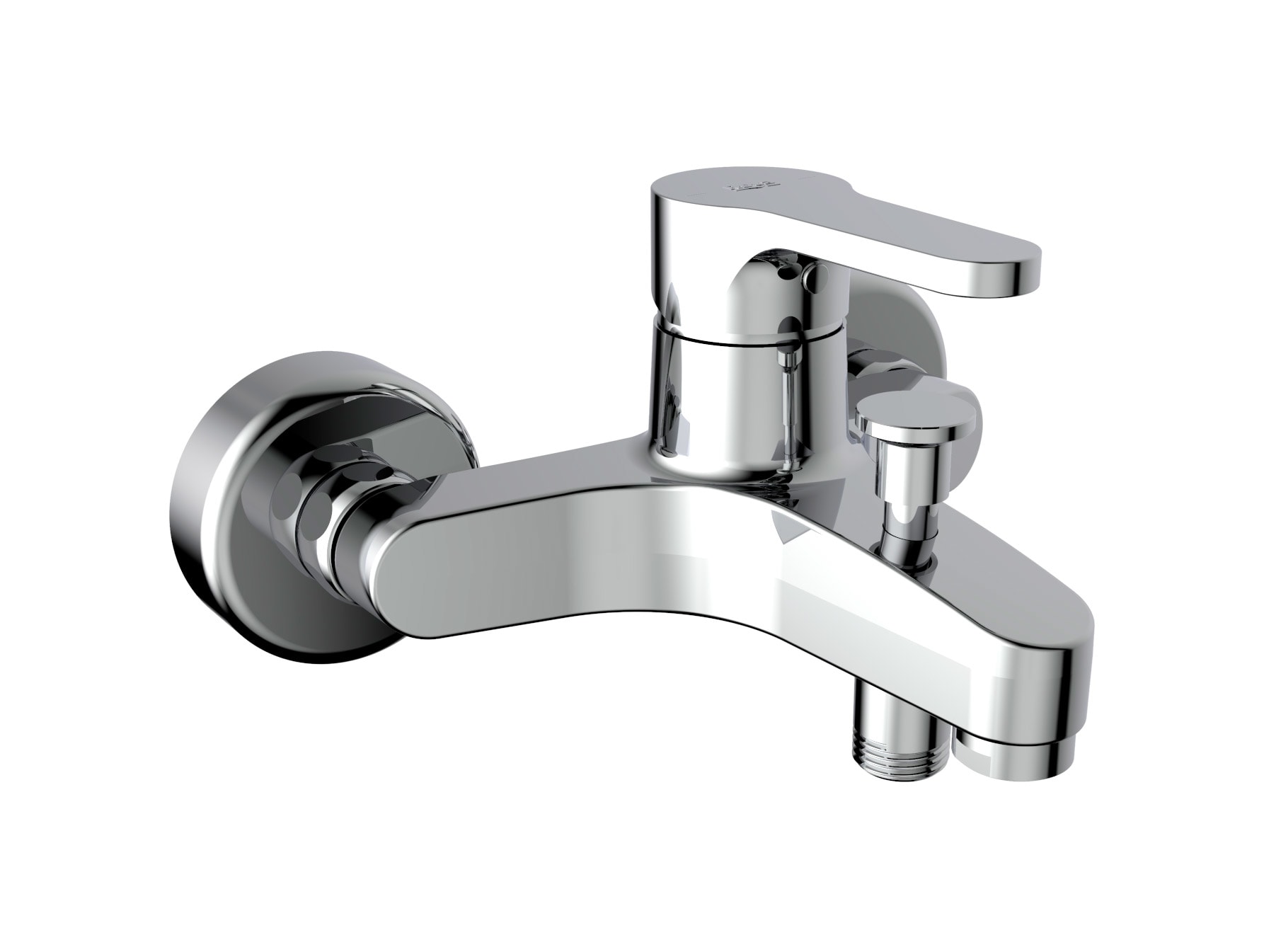 Baterii sanitare - Baterie cada Roca A5A0D6AC0K, Arola, montaj pe perete, tip incastrare aparent, tip comanda monocomanda, crom