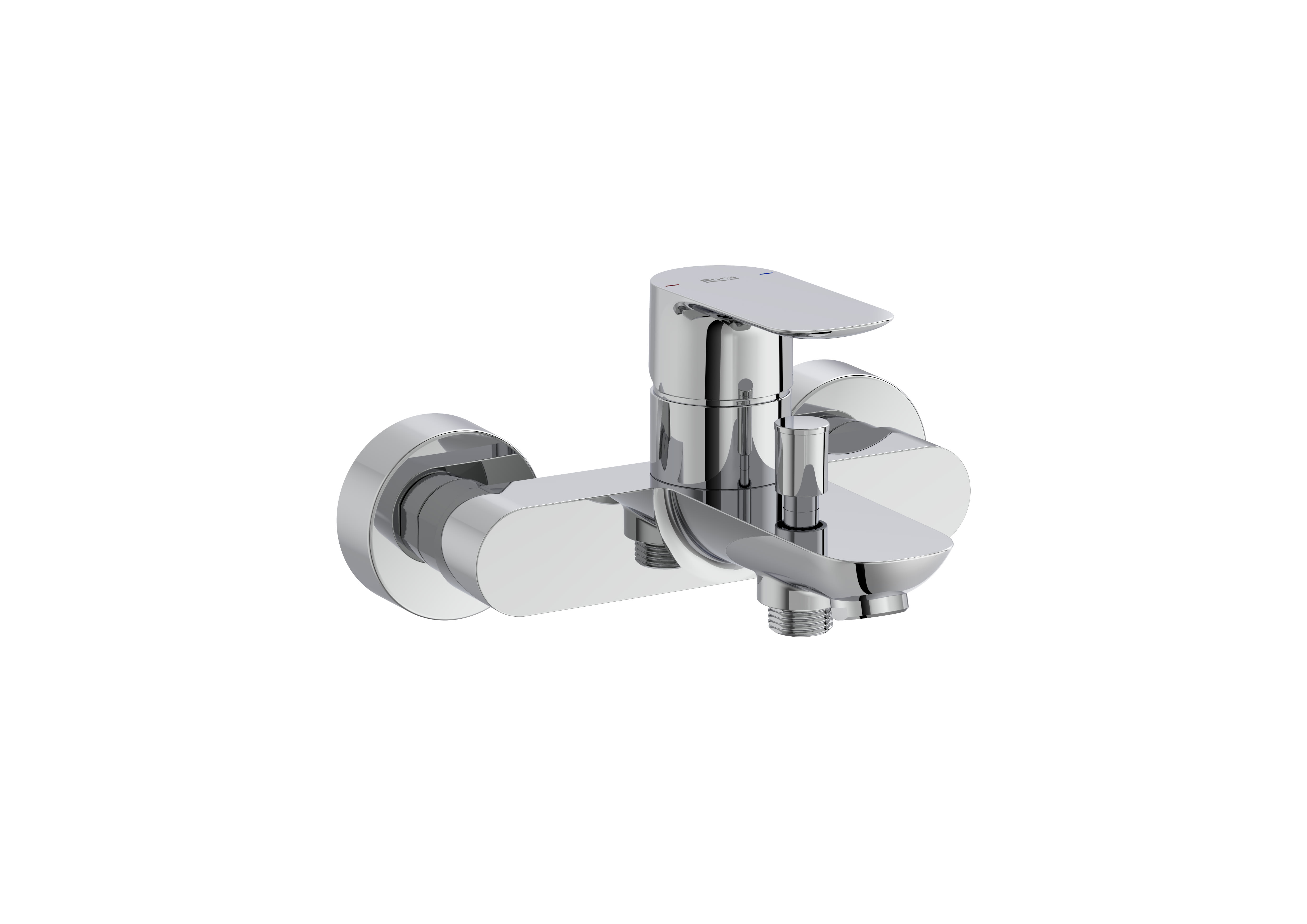 Baterii sanitare - Baterie cada Roca A5A026EC00, Cala, montaj pe perete, tip incastrare aparent, tip comanda monocomanda, crom