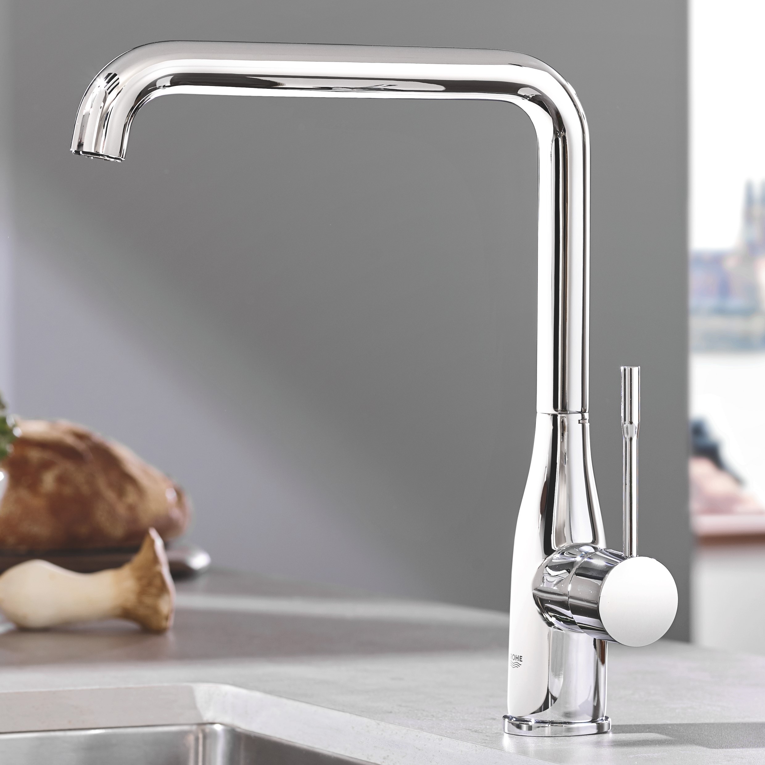Baterie bucatarie Grohe 30269000, bucatarie Essence, tip comanda monocomanda, marime inalta, forma pipa tip l, crom [5]