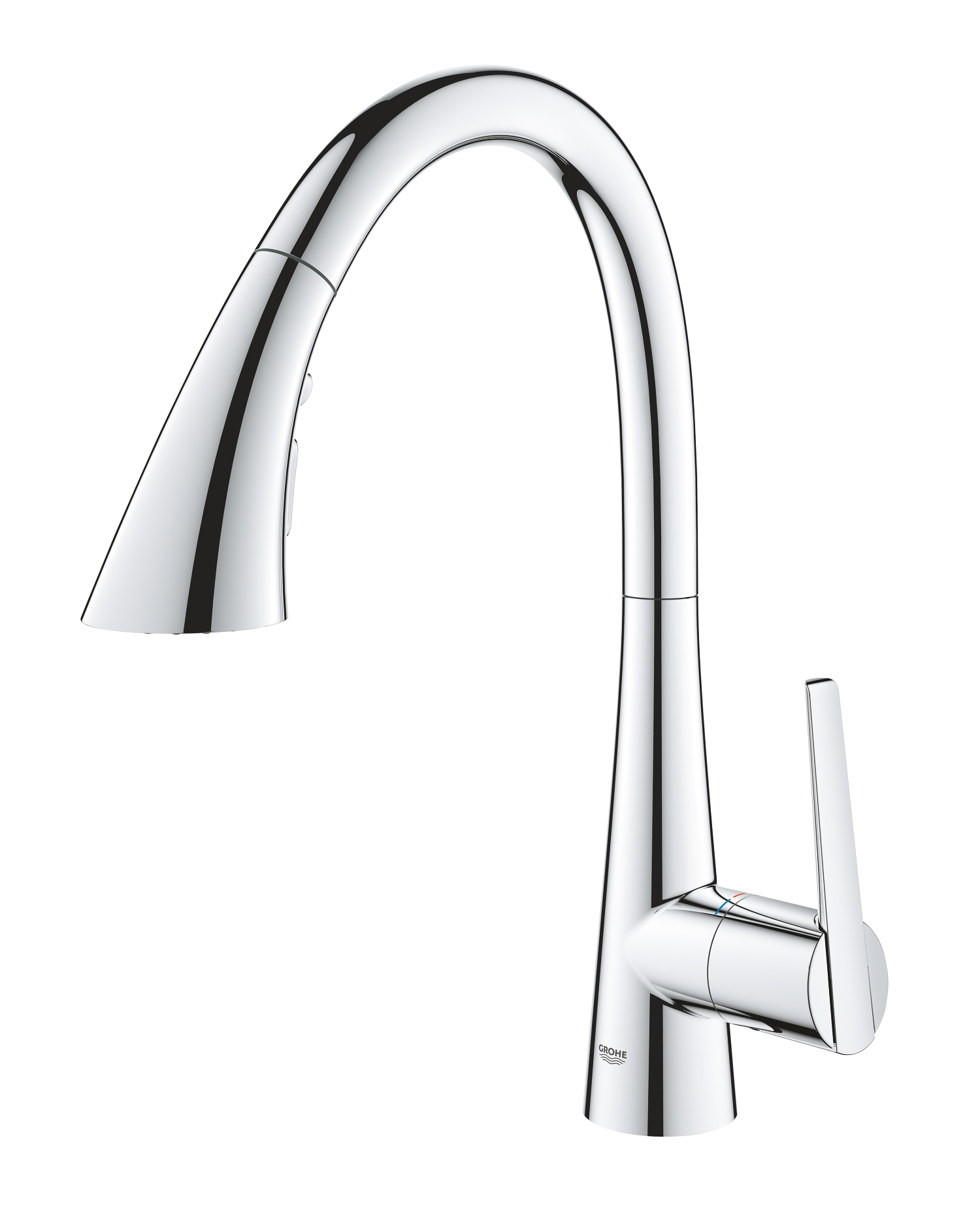 Baterie bucatarie Grohe 32294002, bucatarie Zedra, tip comanda monocomanda, marime inalta, forma pipa tip c, crom [5]