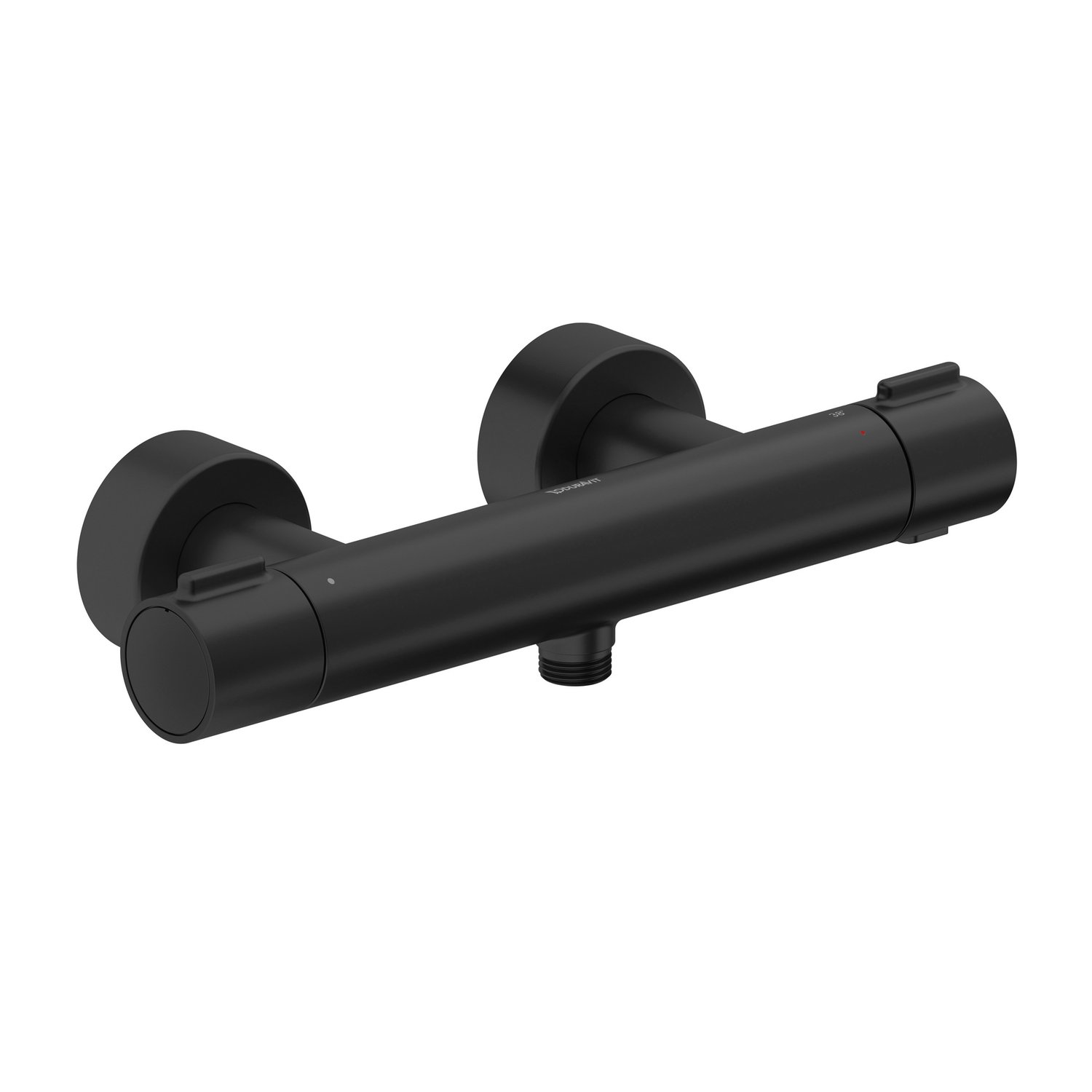 Baterii sanitare - Baterie dus Duravit TH4220000046, tip incastrare aparent, tip comanda dubla comanda, termostat, negru