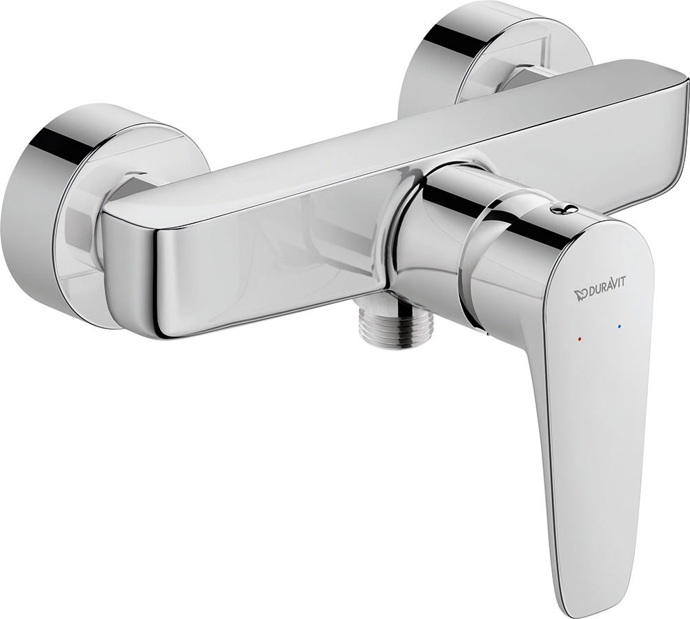 Baterii sanitare - Baterie dus Duravit B14230000010, B.1, tip incastrare aparent, tip comanda monocomanda, numar orificii instalare 2, crom