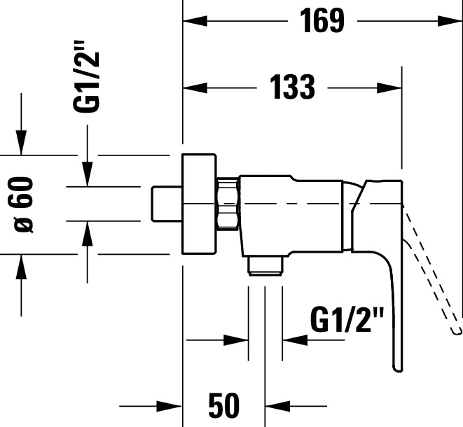 Baterie dus Duravit B14230000010, B.1, tip incastrare aparent, tip comanda monocomanda, numar orificii instalare 2, crom [3]