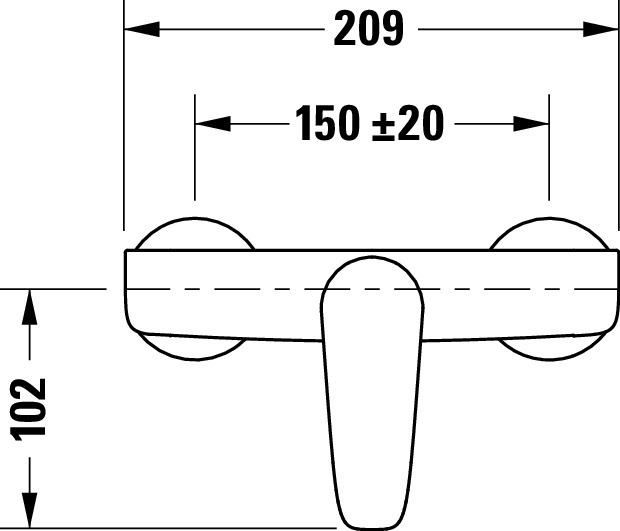 Baterie dus Duravit B14230000010, B.1, tip incastrare aparent, tip comanda monocomanda, numar orificii instalare 2, crom [4]