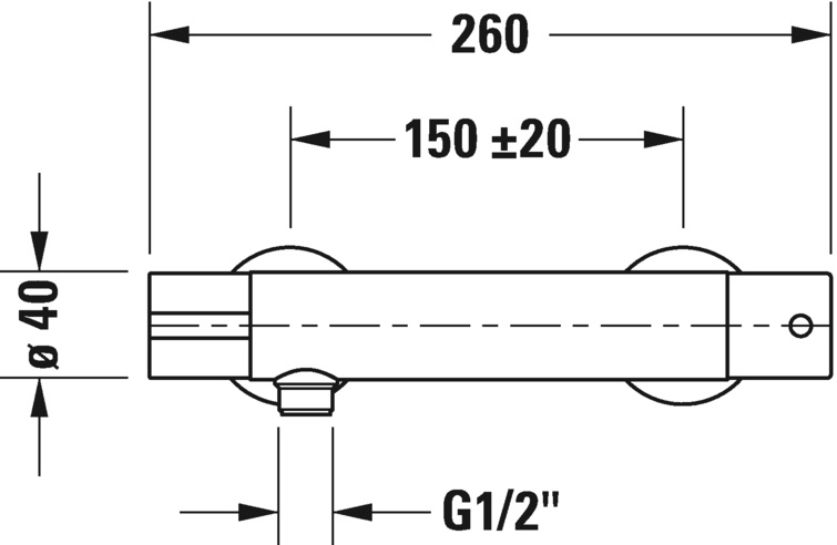 Baterie dus Duravit B14220000010, B.1, tip incastrare aparent, tip comanda monocomanda, termostat, crom [4]