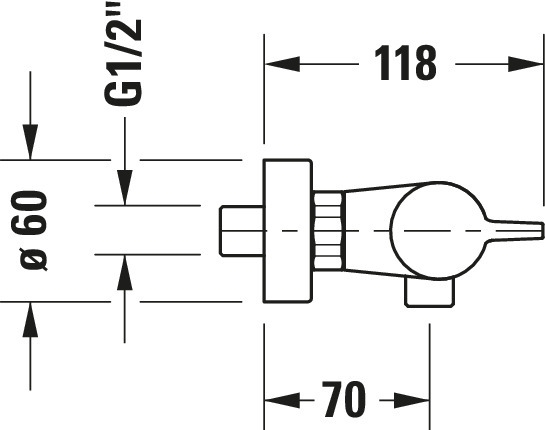 Baterie dus Duravit B14220000010, B.1, tip incastrare aparent, tip comanda monocomanda, termostat, crom [5]