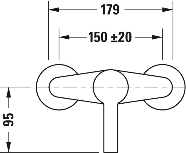 Baterie dus Duravit B24230000010, B.2, tip incastrare aparent, tip comanda monocomanda, numar orificii instalare 2, crom [2]