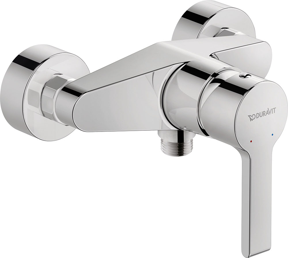 Baterii sanitare - Baterie dus Duravit B24230000010, B.2, tip incastrare aparent, tip comanda monocomanda, numar orificii instalare 2, crom