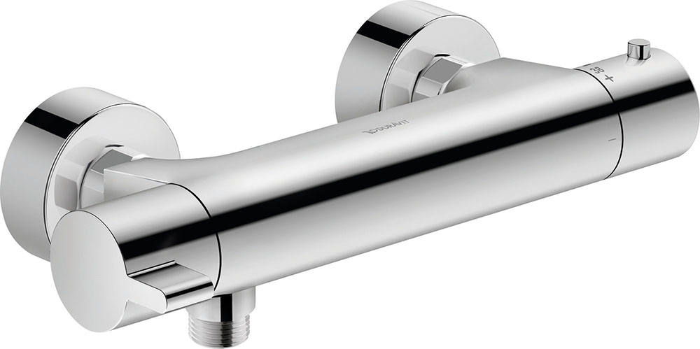 Baterii sanitare - Baterie dus Duravit B24220000010, B.2, tip incastrare aparent, tip comanda monocomanda, termostat, crom