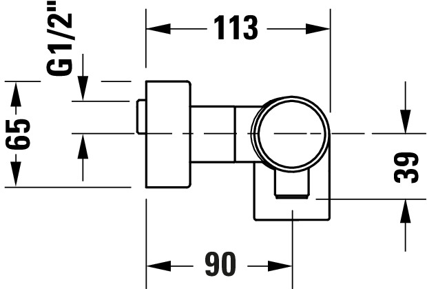 Baterie dus Duravit TU4230000046, Tulum, tip incastrare aparent, compatibil cu instalatii sanitare standard, negru [2]