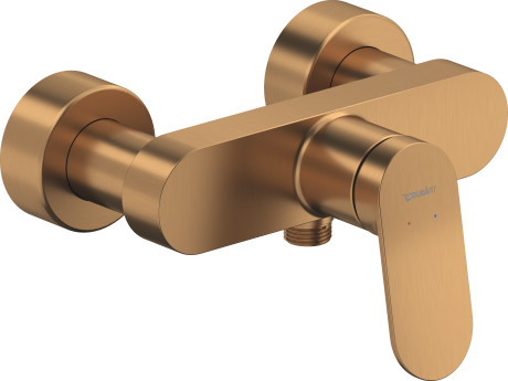 Baterii sanitare - Baterie dus Duravit WA4230000004, Wave, tip incastrare aparent, compatibil cu instalatii sanitare standard, bronz