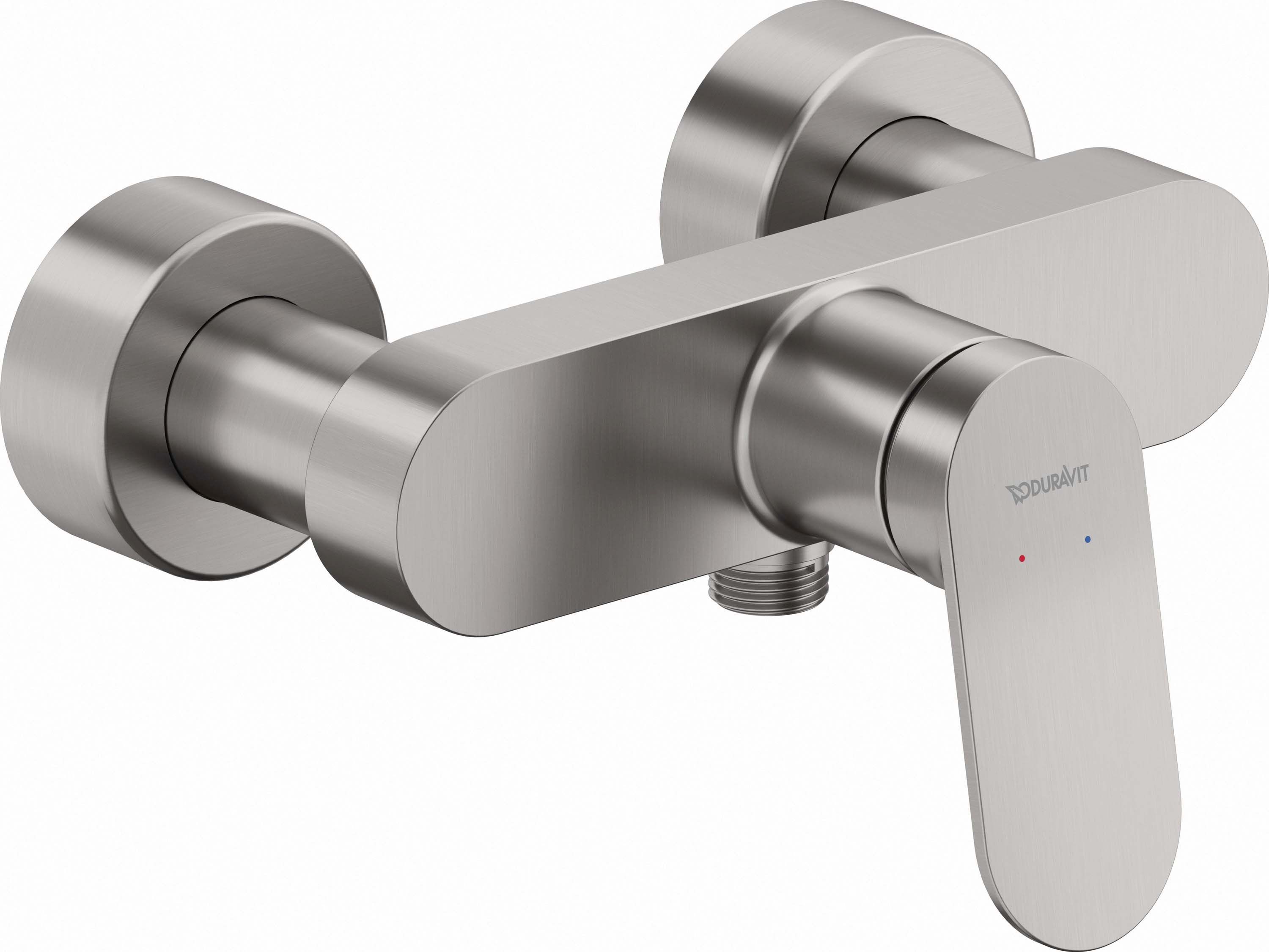 Baterii sanitare - Baterie dus Duravit WA4230000070, Wave, tip incastrare aparent, tip comanda monocomanda, otel satinat