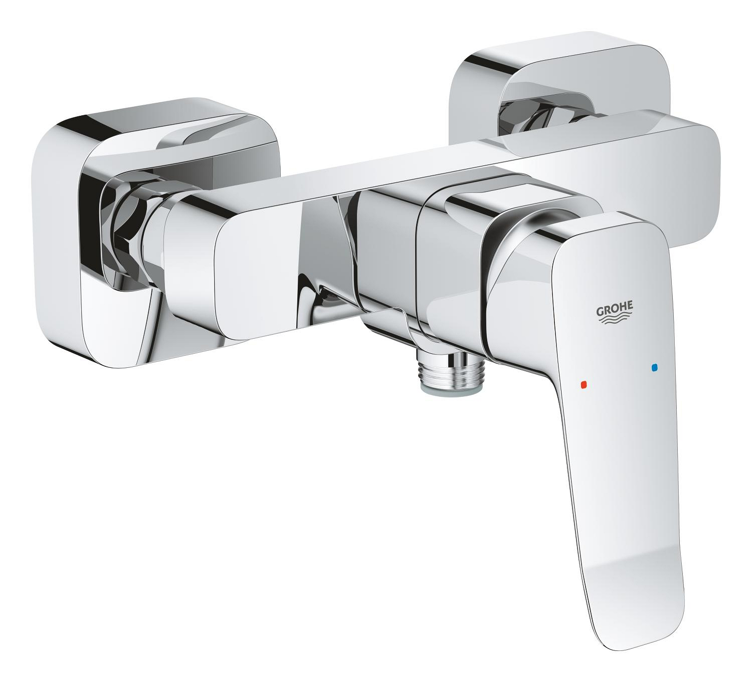 Baterii sanitare - Baterie dus Grohe 1018740000, Dice, tip incastrare aparent, tip comanda monocomanda, numar orificii instalare 2, crom