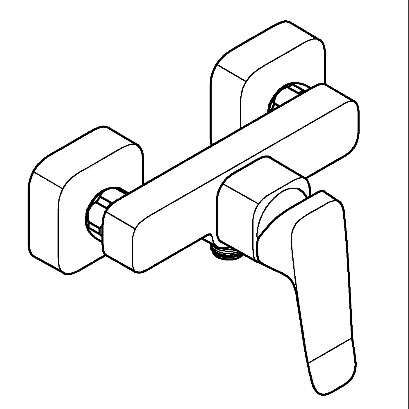 Baterie dus Grohe 1018740000, Dice, tip incastrare aparent, tip comanda monocomanda, numar orificii instalare 2, crom [9]